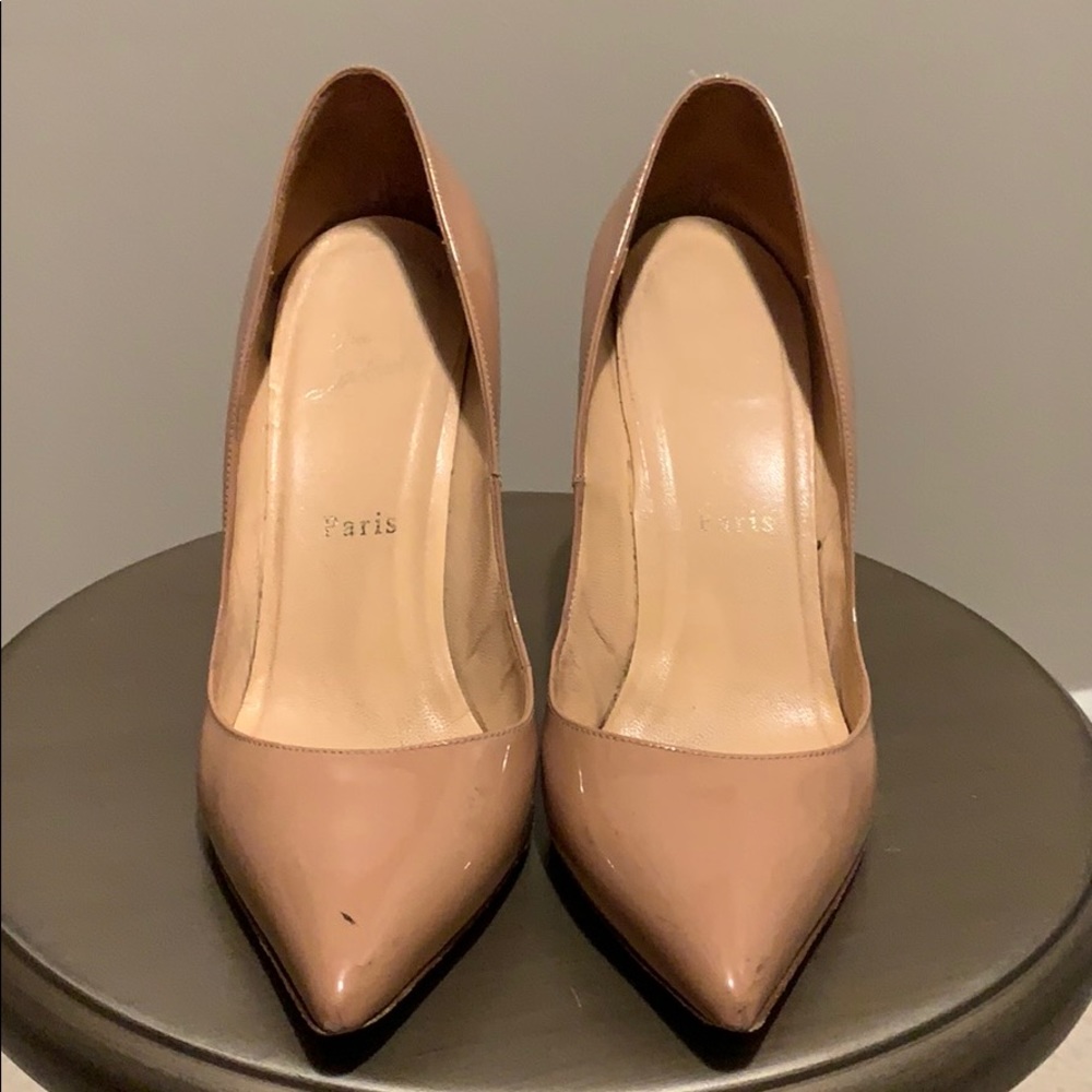 Christian louboutin size 38 pigalle in nude